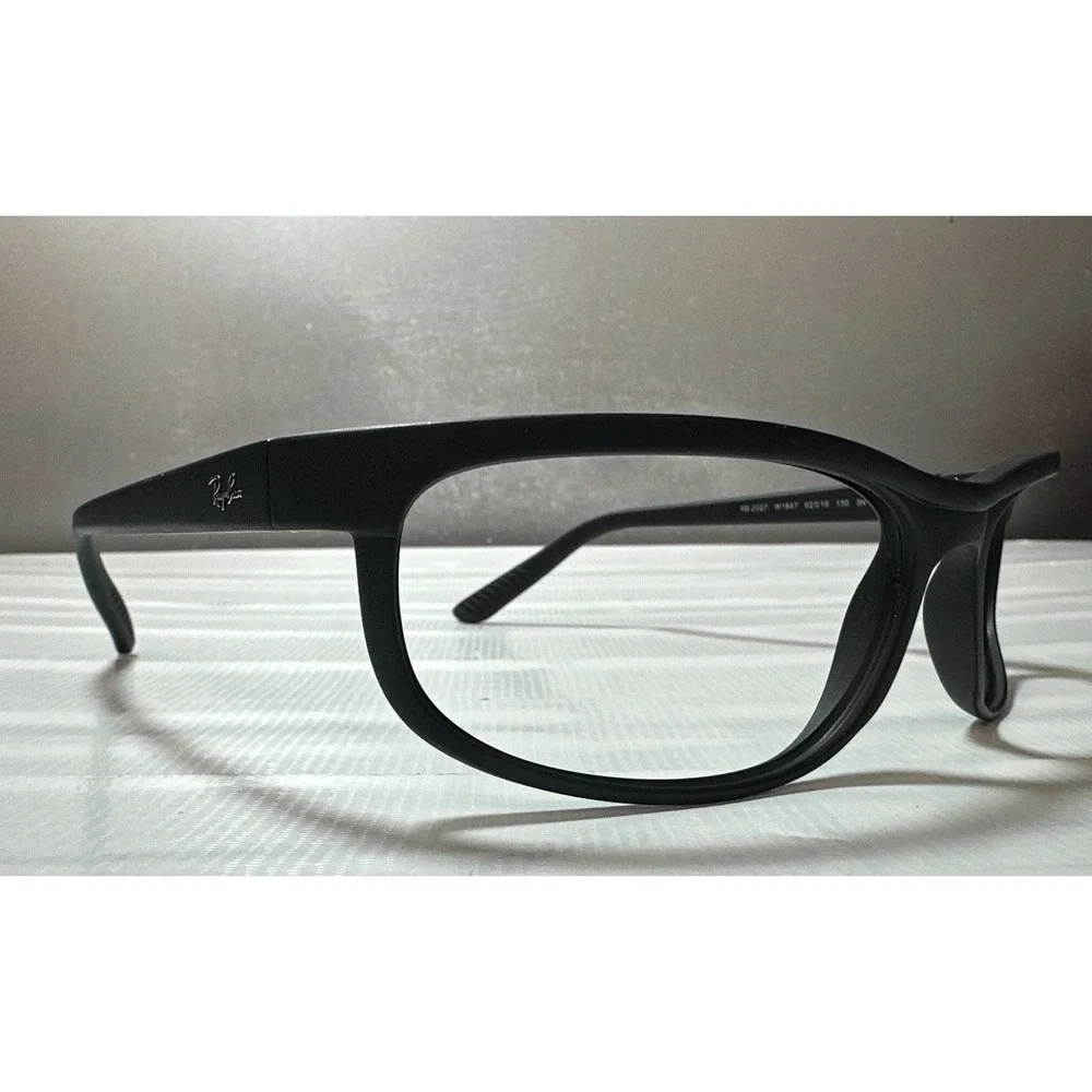 Ray-Ban Sunglasses Frame Only RB2027 W 1847 Matte Black Wrap Italy 62 mm